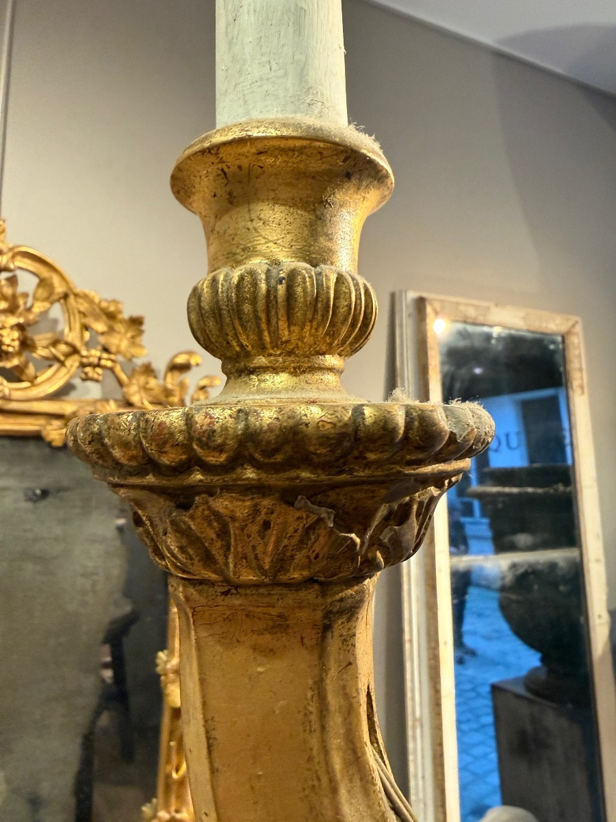 Golden Wood Chandelier -photo-3