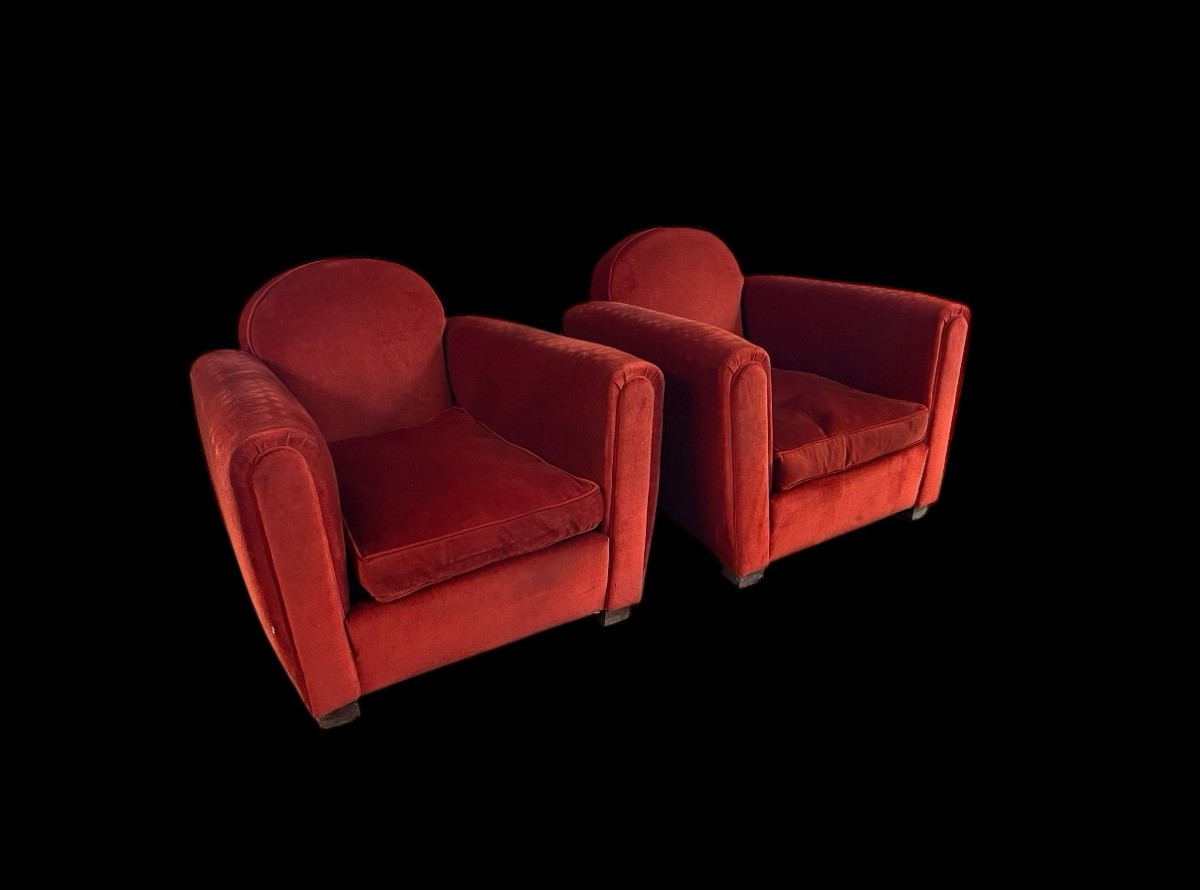 Pair Of Club Chairs 