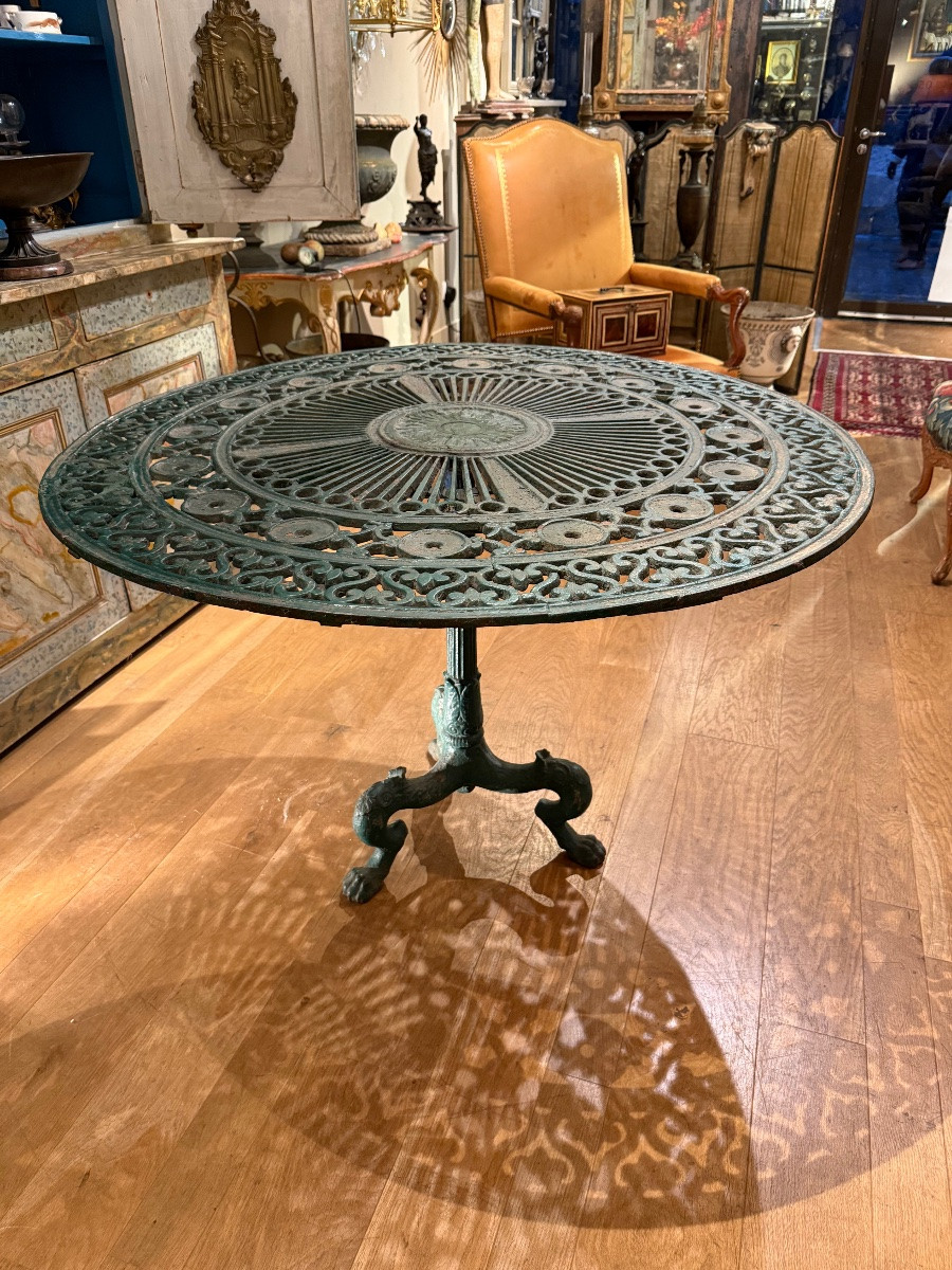 Pedestal Table Circa 1800, Cast Iron -photo-2