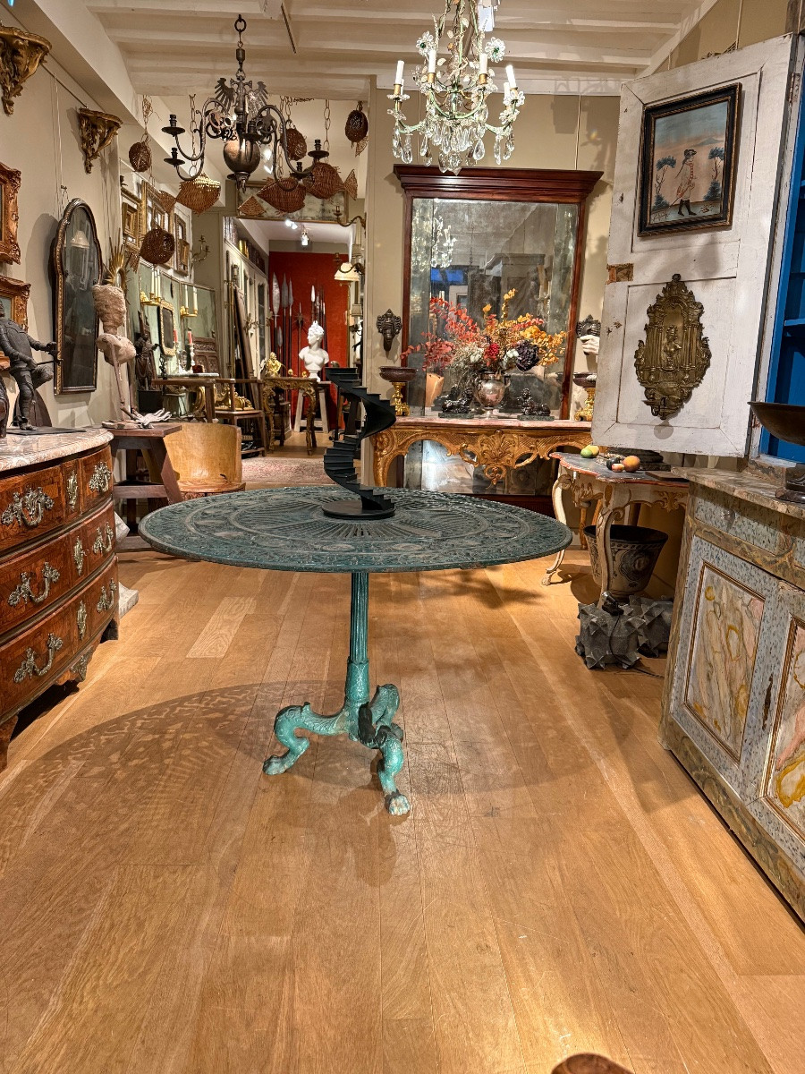 Pedestal Table Circa 1800, Cast Iron -photo-6