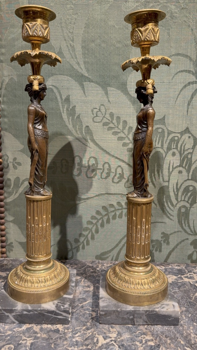 Pair Of Louis XVI Candlesticks-photo-2
