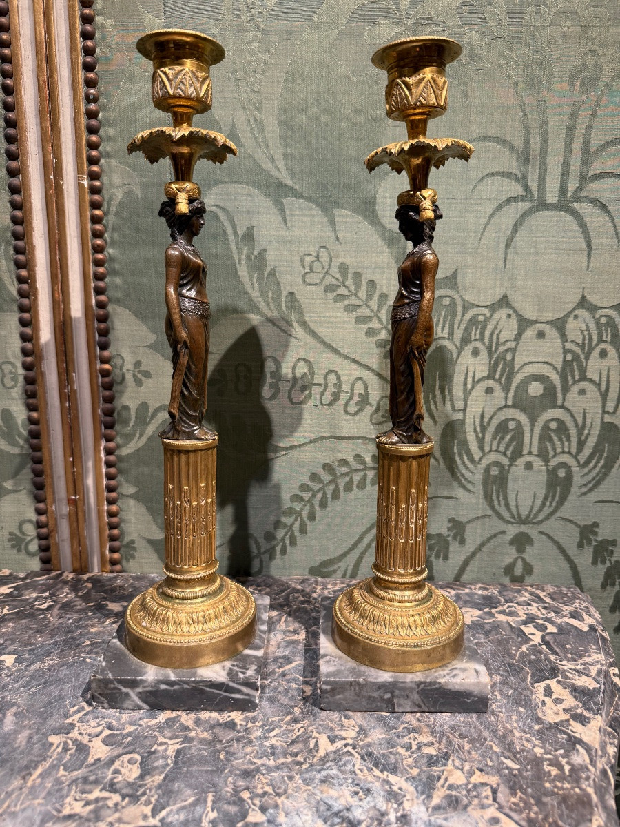Pair Of Louis XVI Candlesticks-photo-3