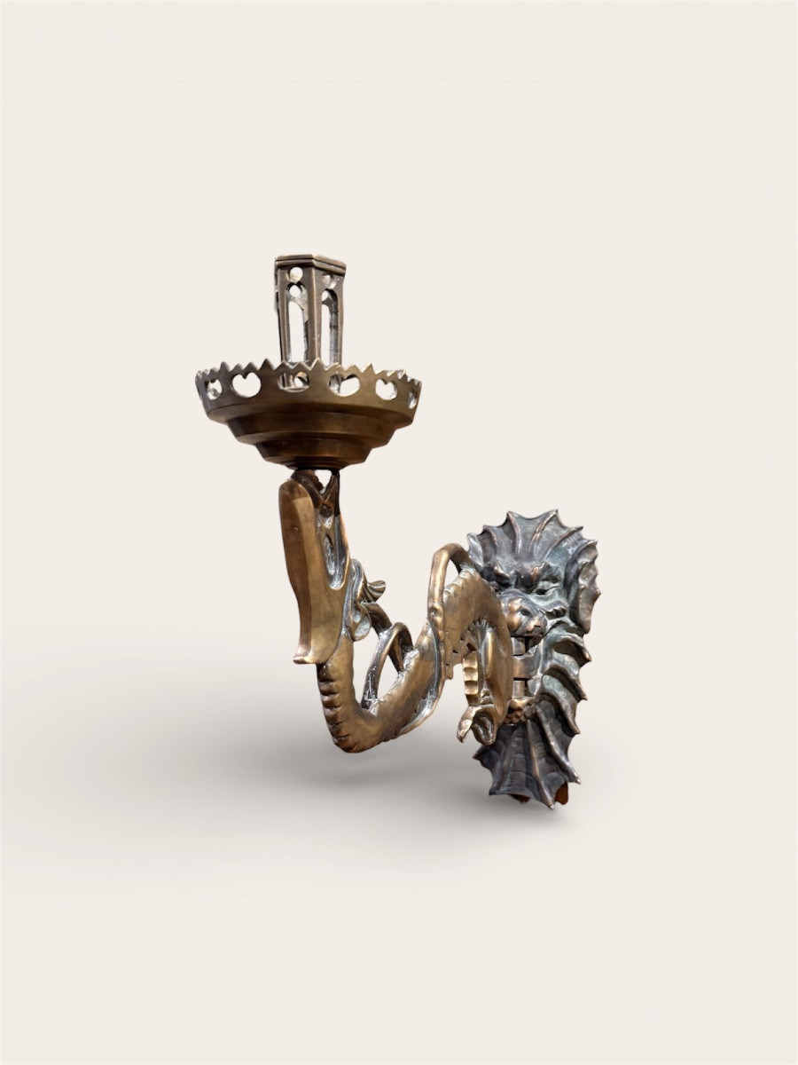 Paire d appliques neo gothique-photo-4