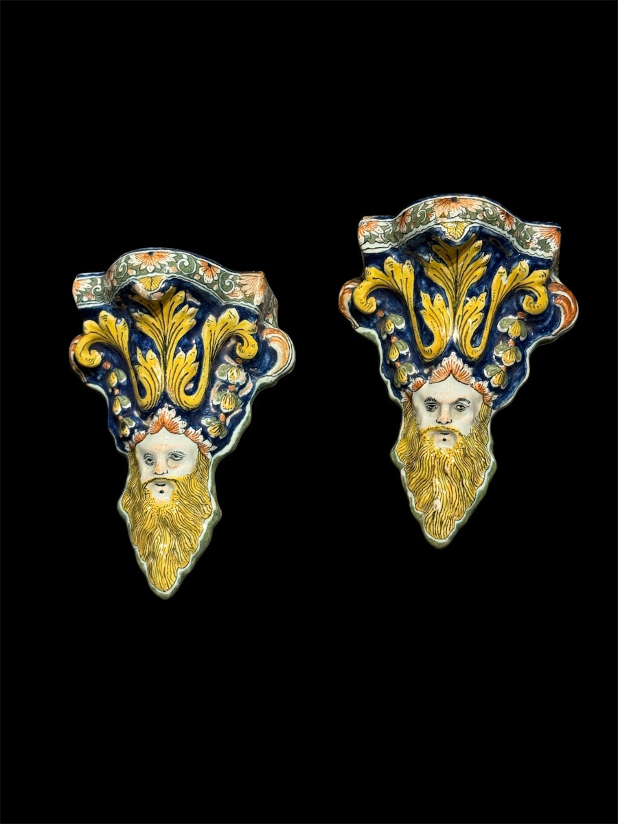 Pair Of Earthenware Brackets