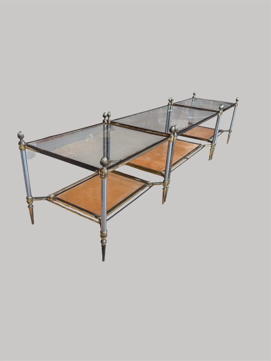 Table basse et paire de bouts de canapé 