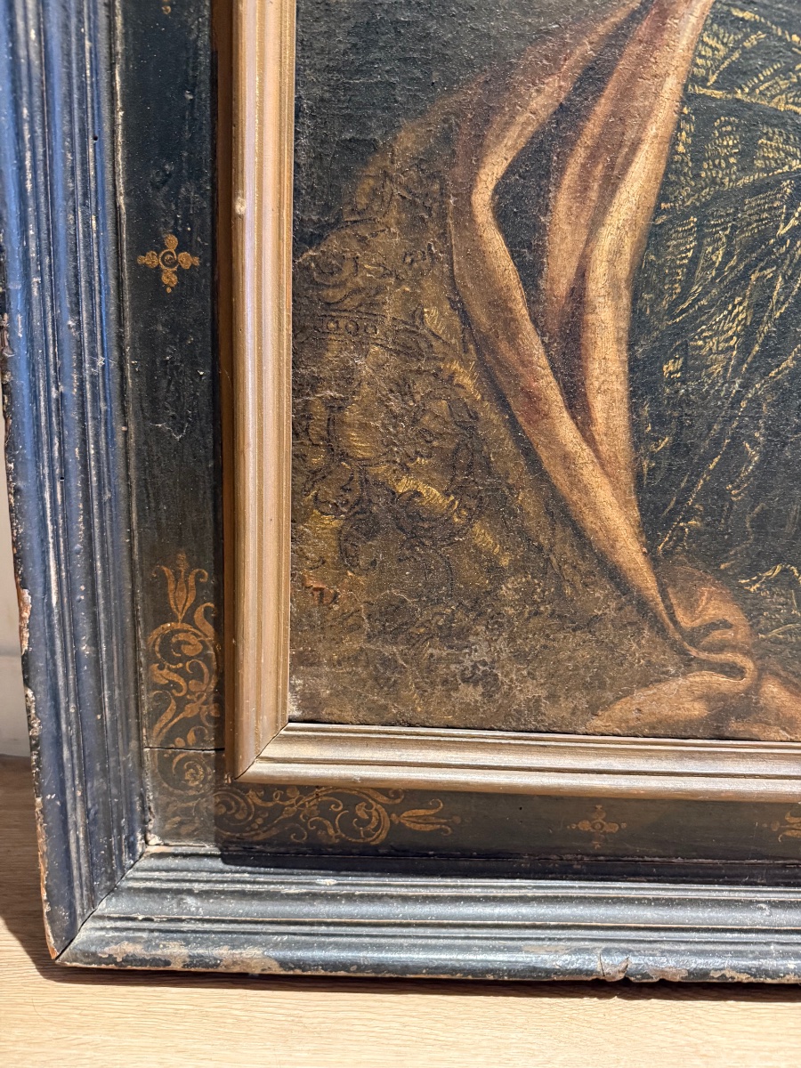 Huile sur toile XVIIe siècle -photo-2