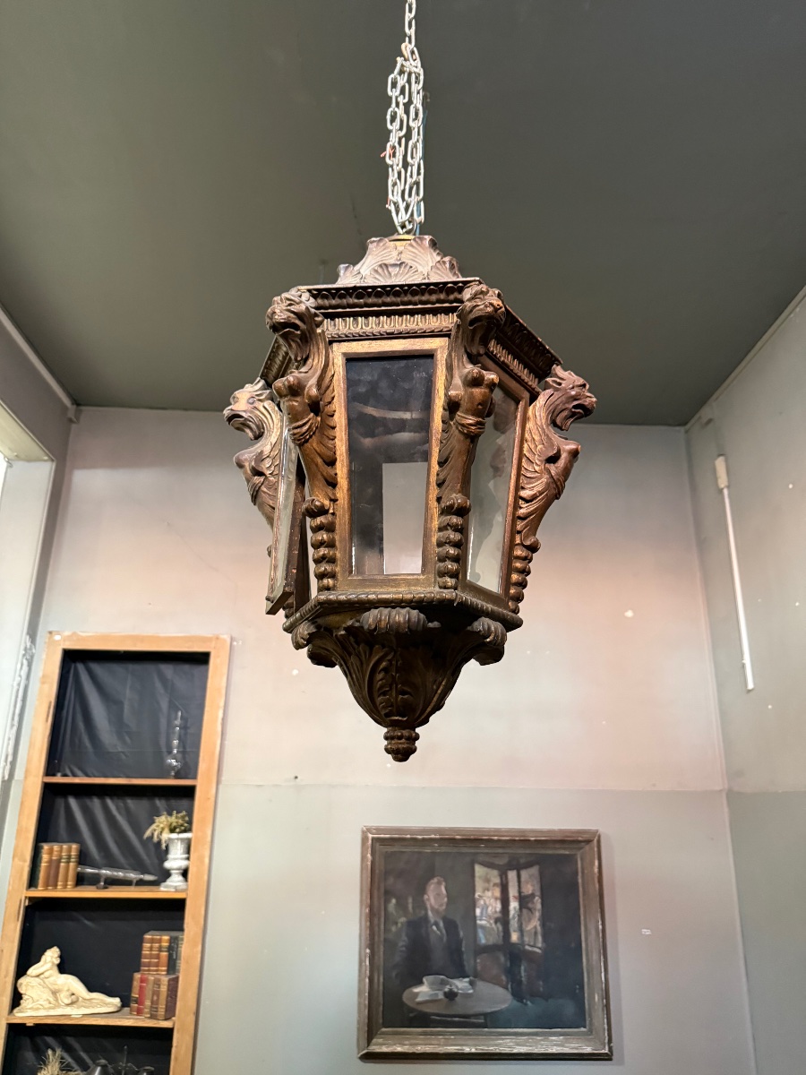 Carved Wooden Lantern-photo-4