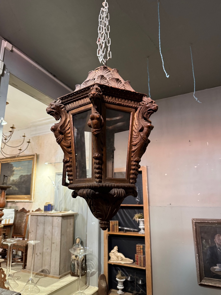 Carved Wooden Lantern-photo-2