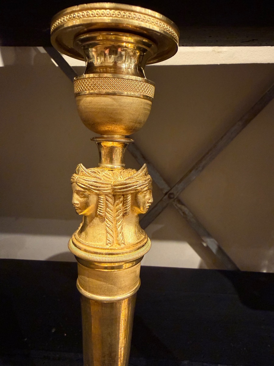 Pair Of Directoire-style Candlesticks-photo-2