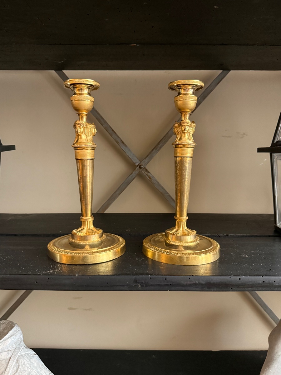 Pair Of Directoire-style Candlesticks