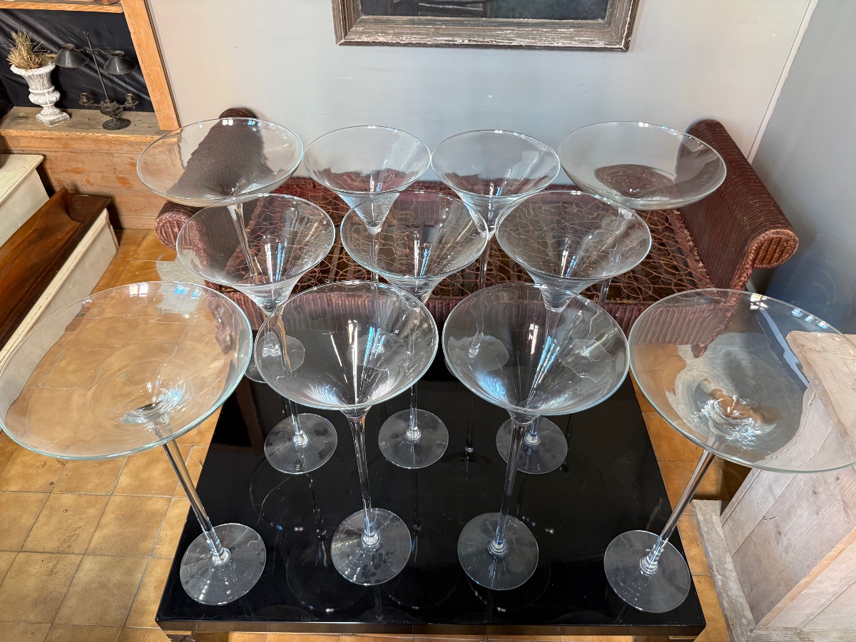 Set Of 12 Giant Stemmed Glasses -photo-1