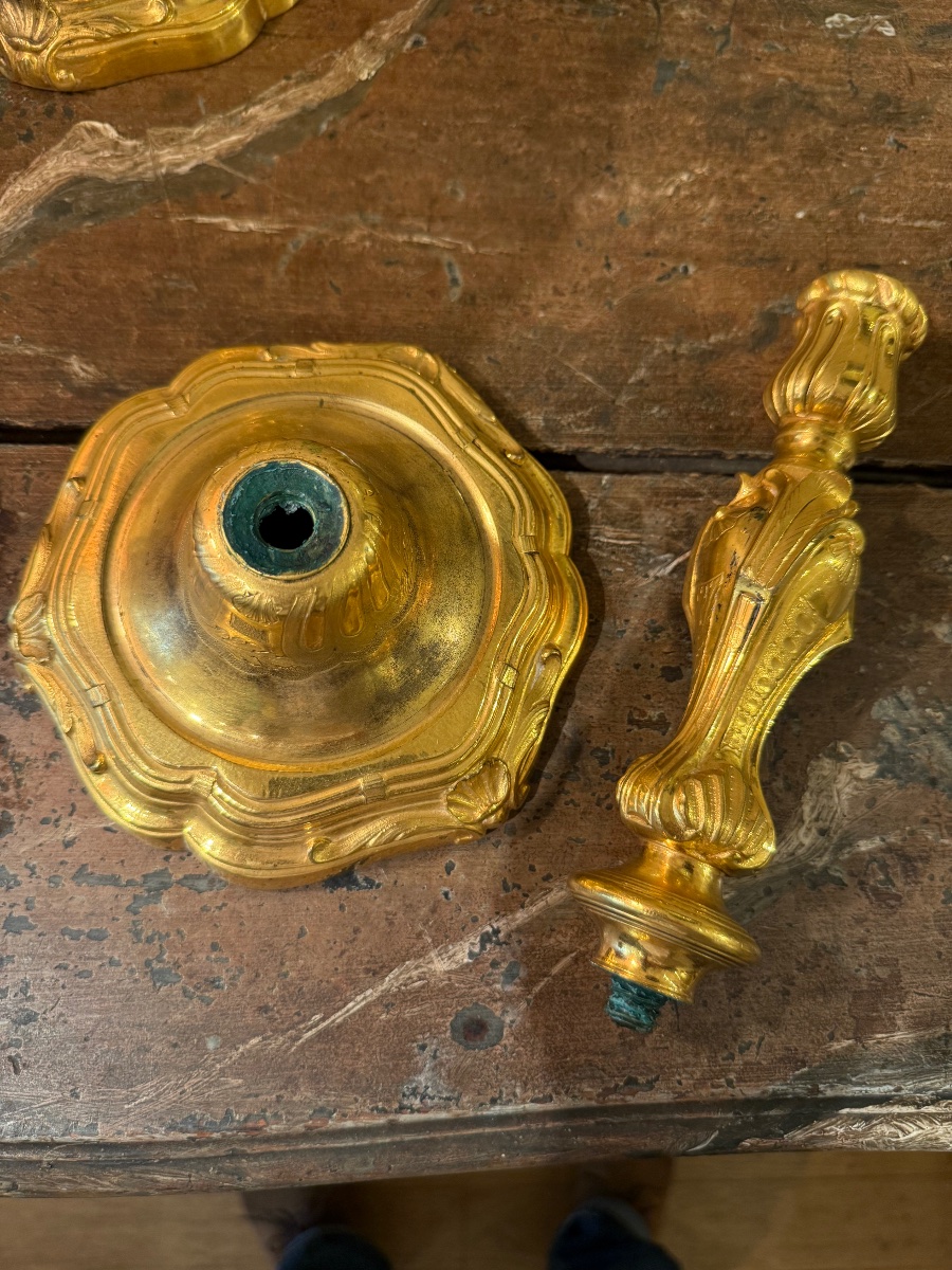 Pair Of Torches From The Louis XV Period-photo-5