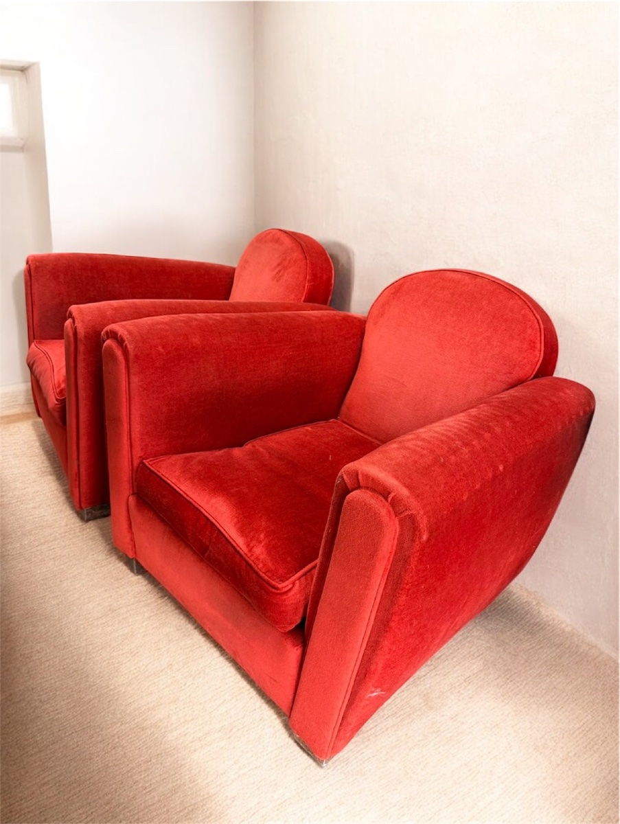 Pair Of Club Chairs -photo-4