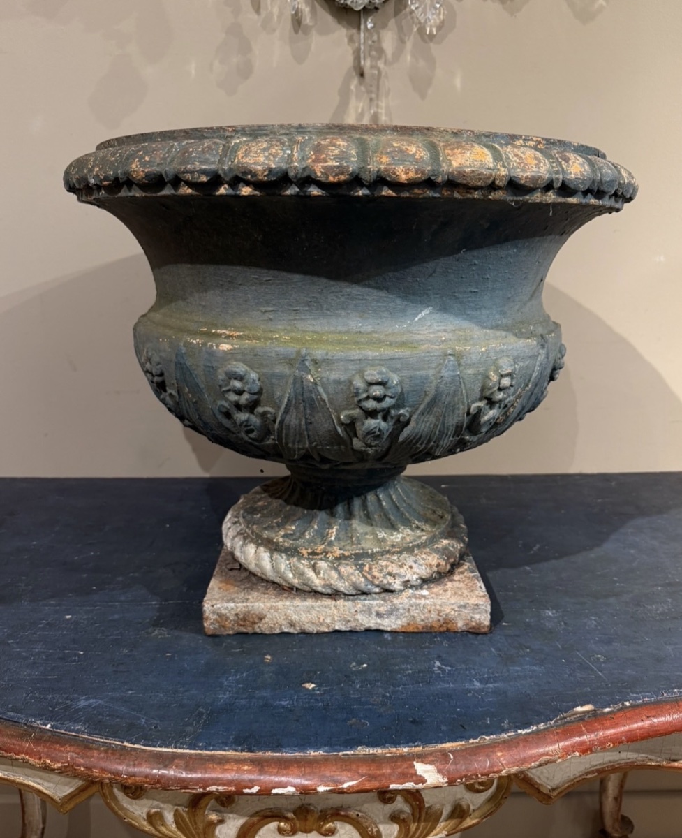 Paire de vases en fonte -photo-2