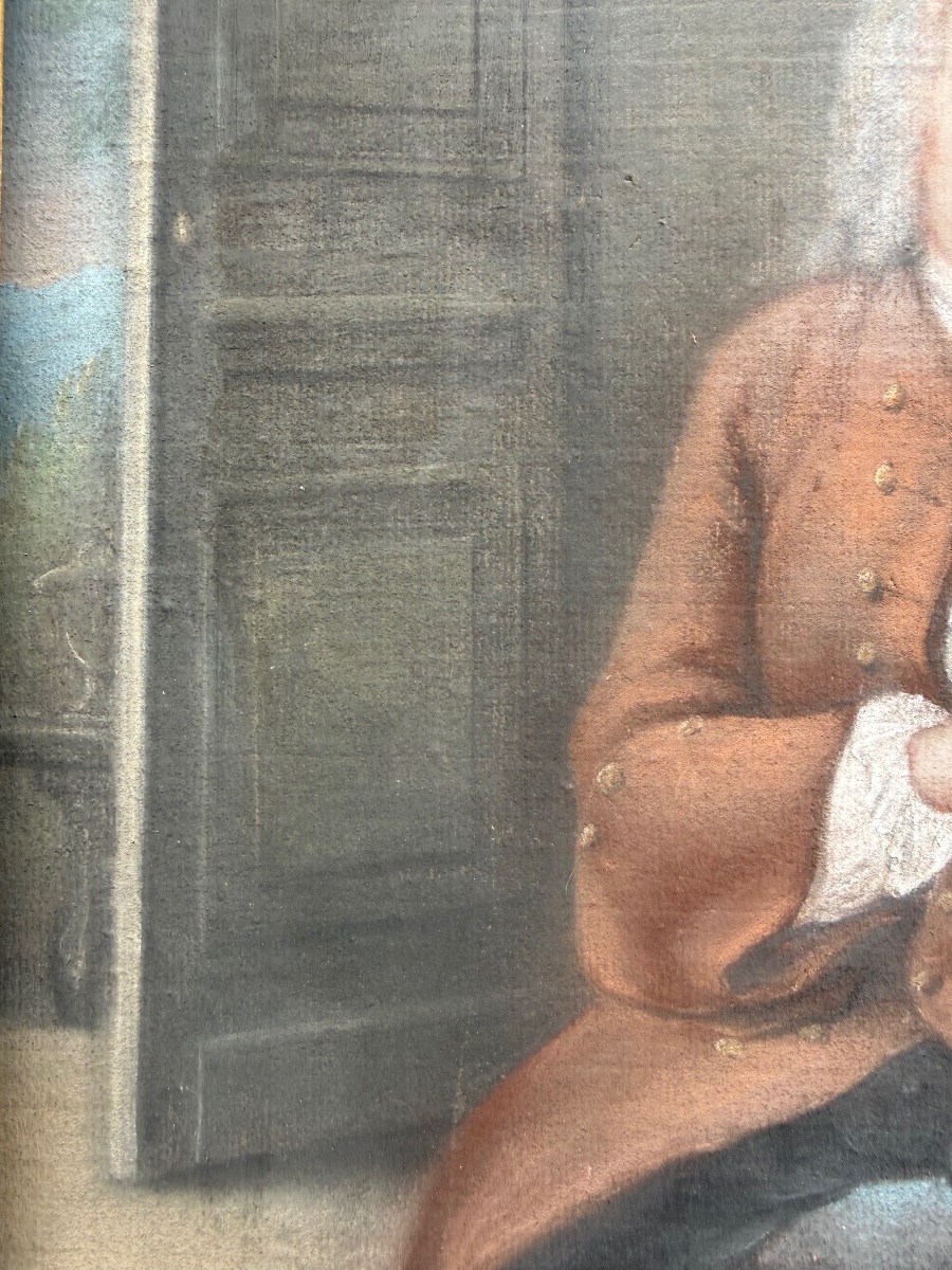 Pair Of 18th-century Pastels-photo-2