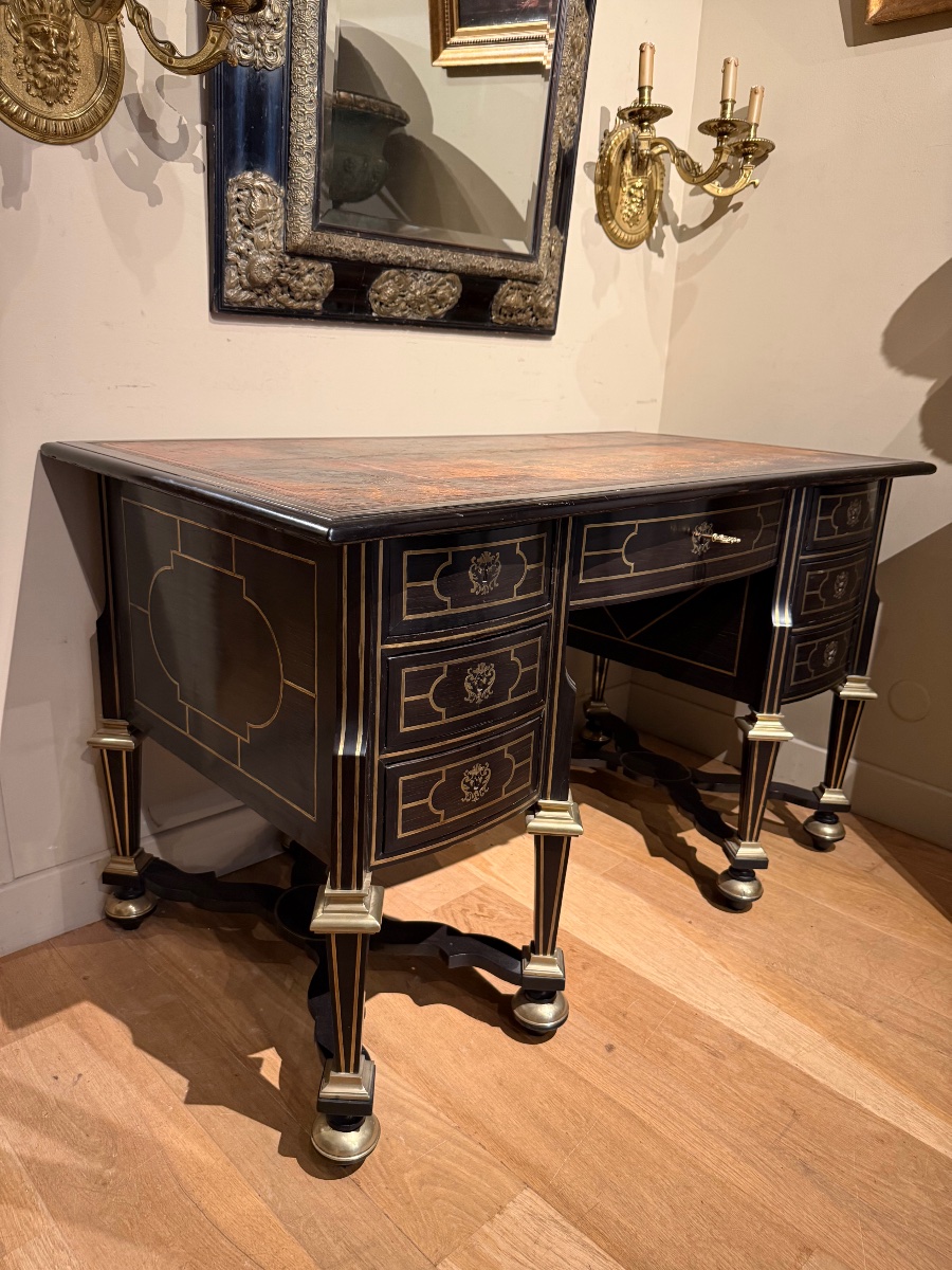 Bureau mazarin double face XVIIe-photo-2