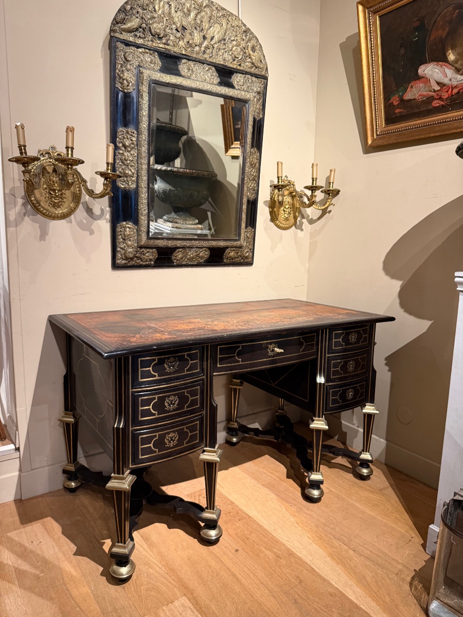 Bureau mazarin double face XVIIe-photo-3