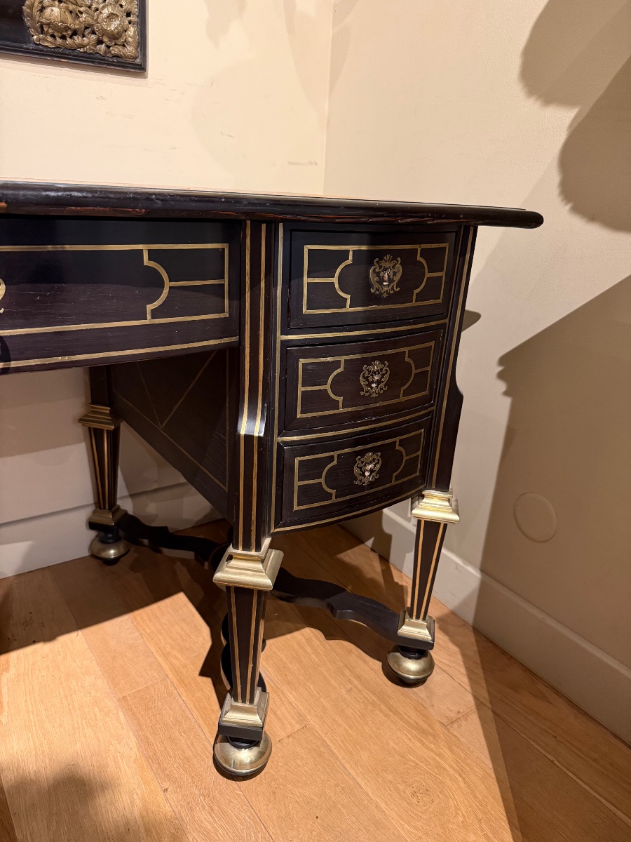 Bureau mazarin double face XVIIe-photo-3