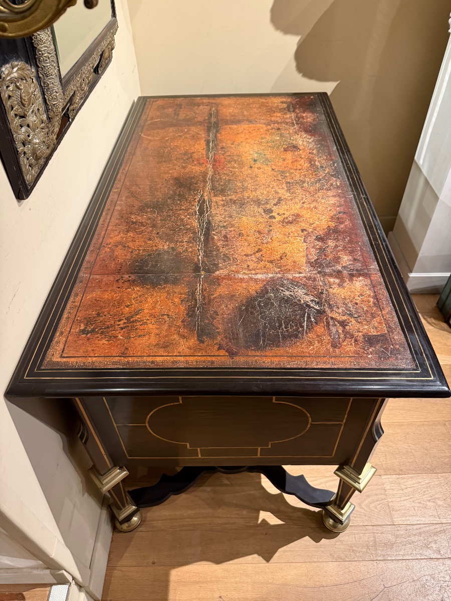 Bureau mazarin double face XVIIe-photo-5