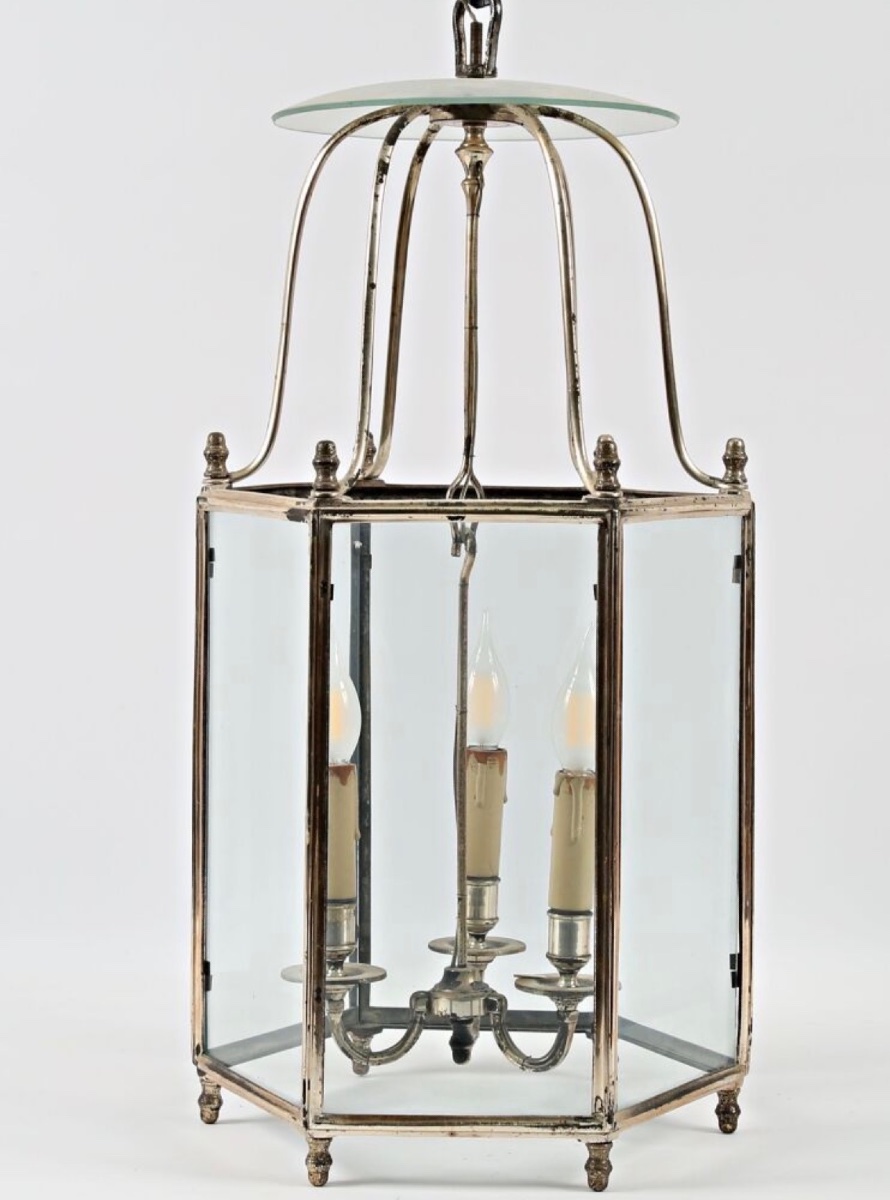 Silver-plated Brass Lantern -photo-2