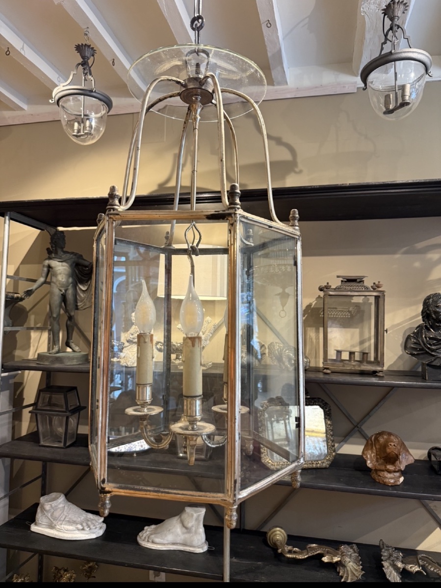 Silver-plated Brass Lantern -photo-4