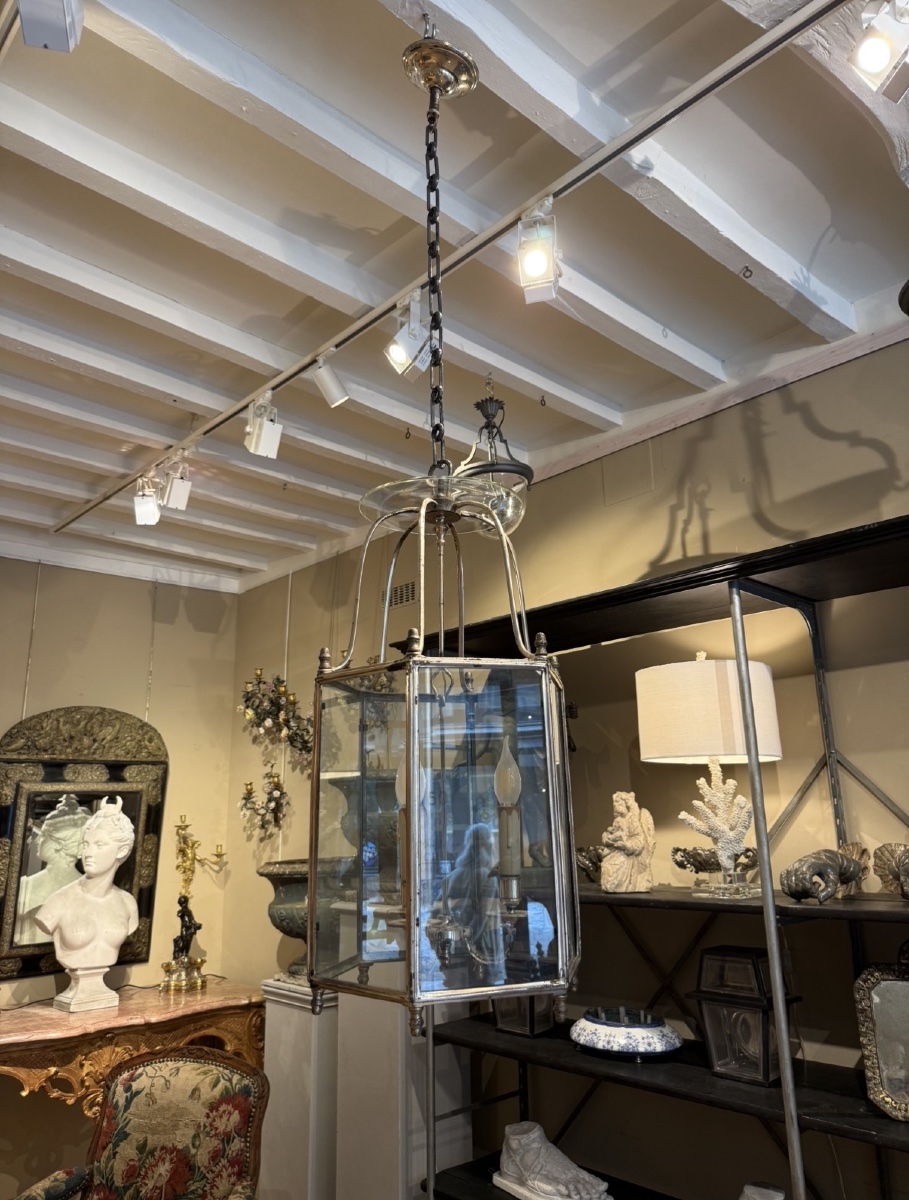 Silver-plated Brass Lantern -photo-1