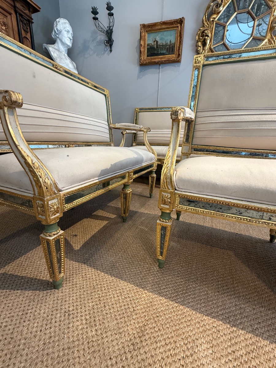 Set Of 4 L XVI Benches-photo-2