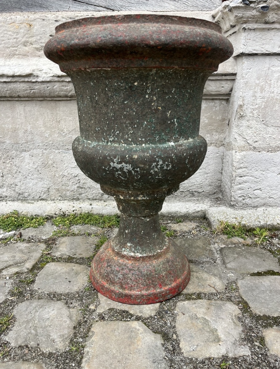 4 vases en fonte L XIV-photo-3