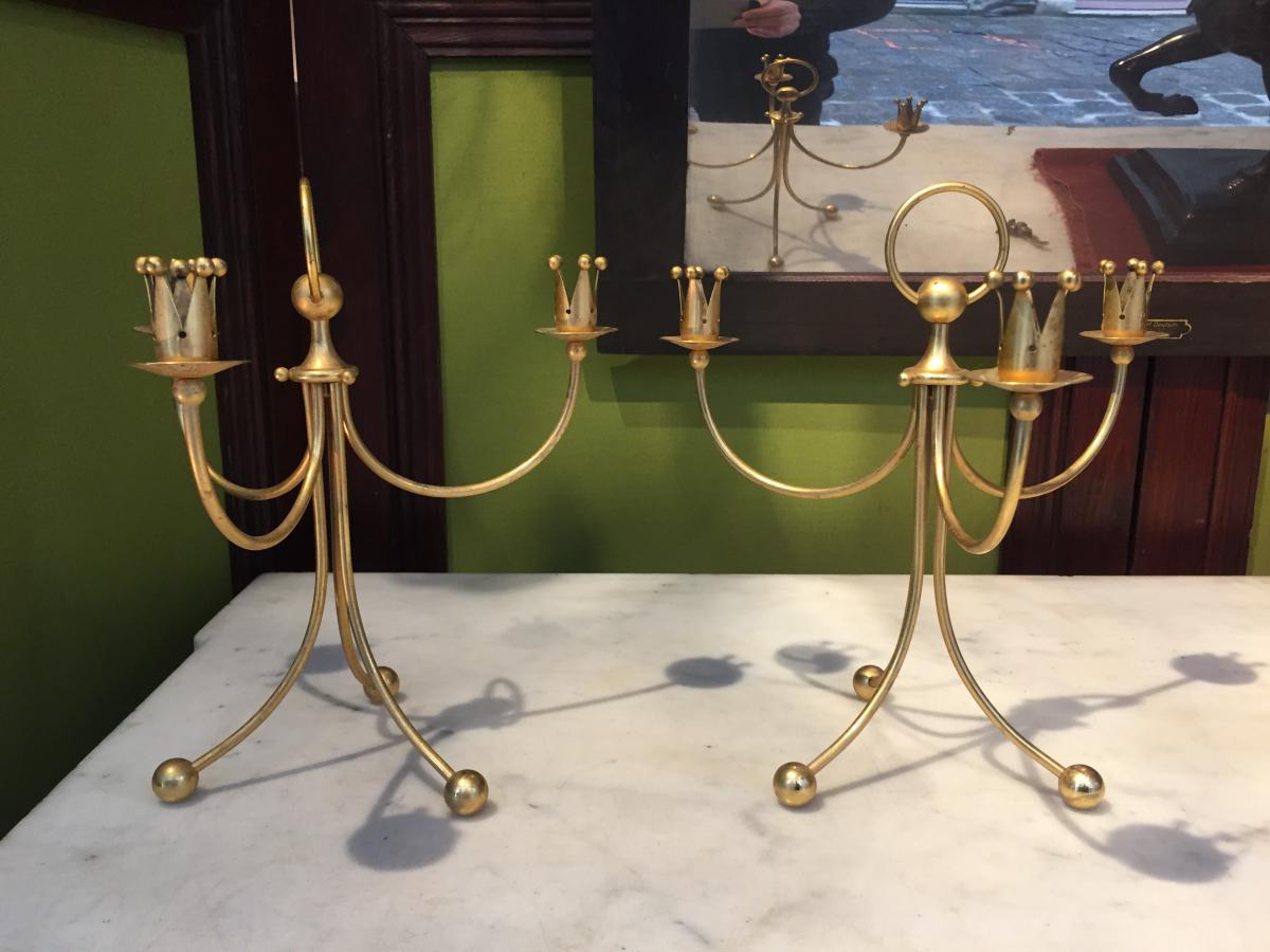 Paire De Candelabres