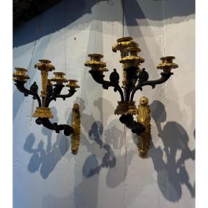 Paire d appliques Charles X 