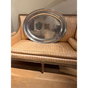 Large Silver-plated Bronze Tray
