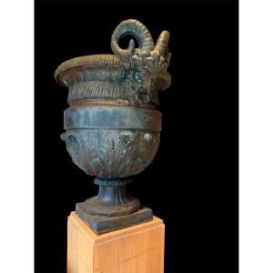 Pair Of Cast-iron Vases