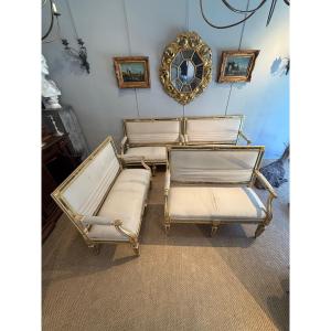 Set Of 4 L XVI Benches