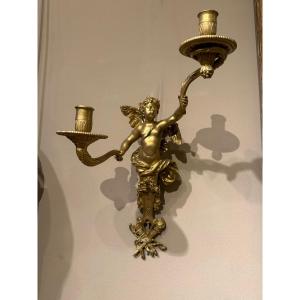 Pair Of Gilt Bronze Wall Sconces