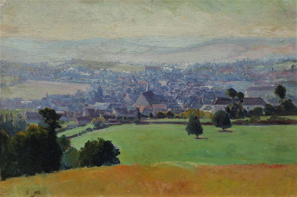 Edouard Pail (1851-1916) - Vue de Village