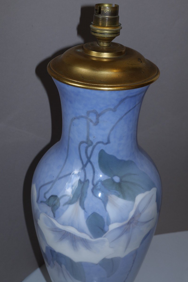 Large Royal Copenhagen Porcelain Lamp By Jenny Meyer 1925-photo-1