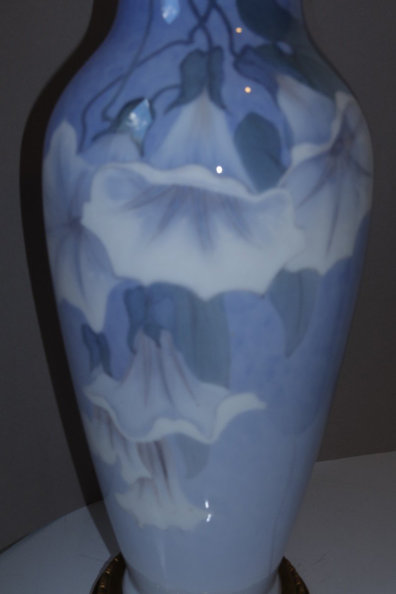 Grande lampe porcelaine Royal Copenhague de Jenny Meyer 1925-photo-3