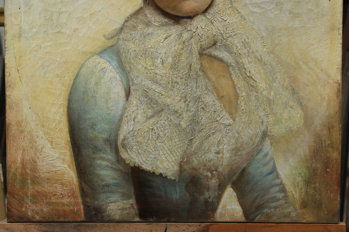Portrait de femme souriant vers 1900-photo-2