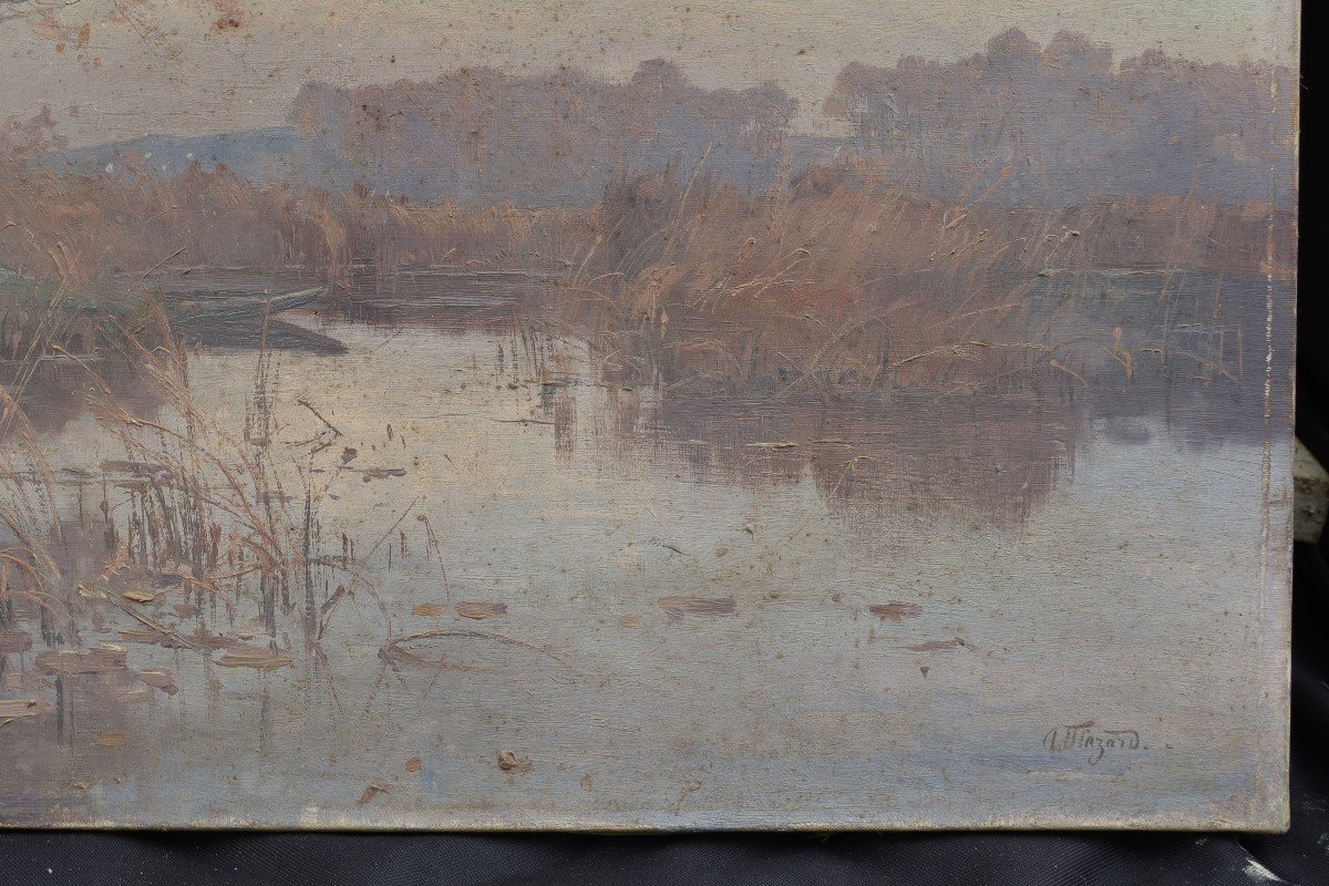 Alphonse Henri Mazard (1865-1939) - Pond, Essonne Or Chevreuse Valley-photo-1