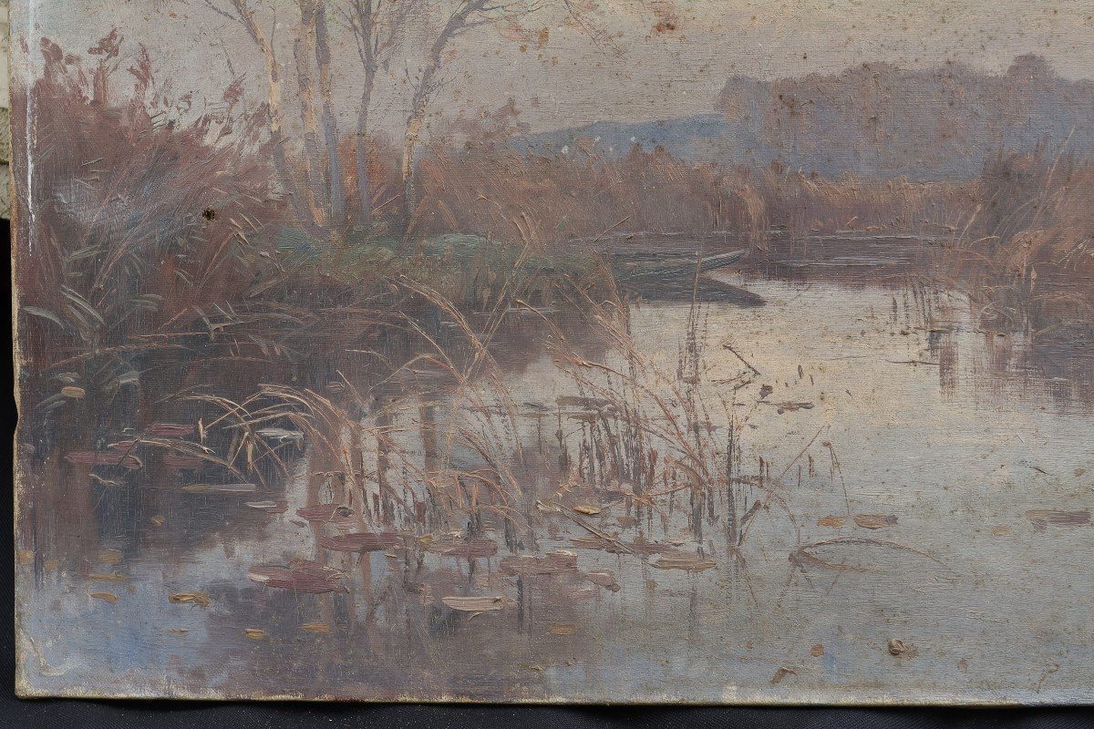 Alphonse Henri Mazard (1865-1939) - Pond, Essonne Or Chevreuse Valley-photo-3