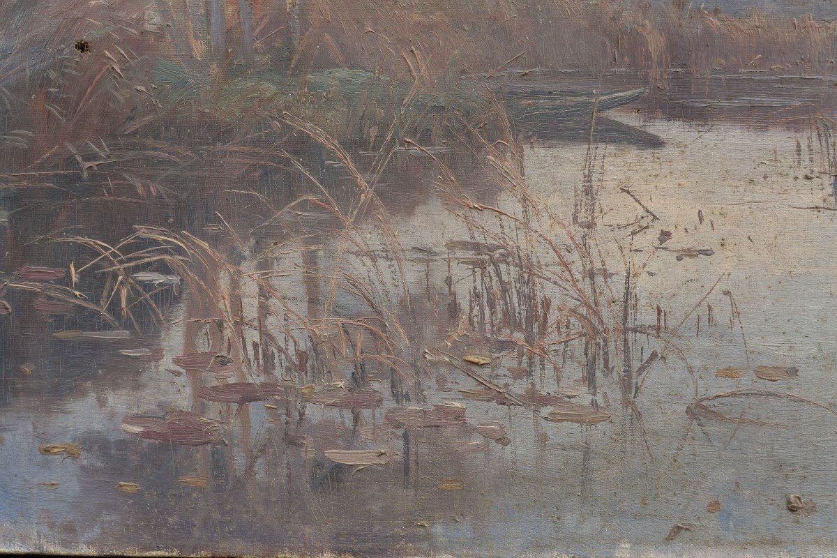 Alphonse Henri Mazard (1865-1939) - Pond, Essonne Or Chevreuse Valley-photo-5