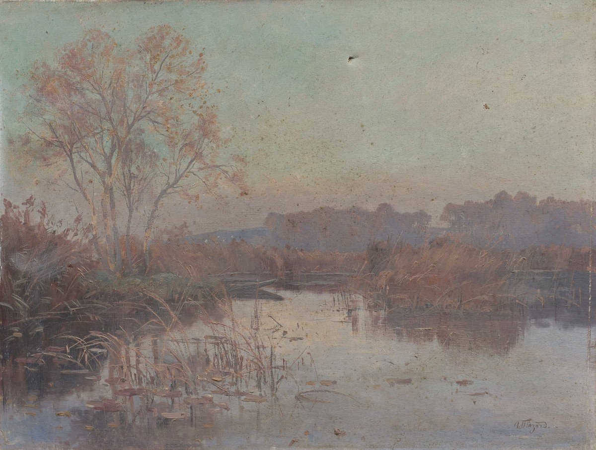 Alphonse Henri Mazard (1865-1939) - Pond, Essonne Or Chevreuse Valley