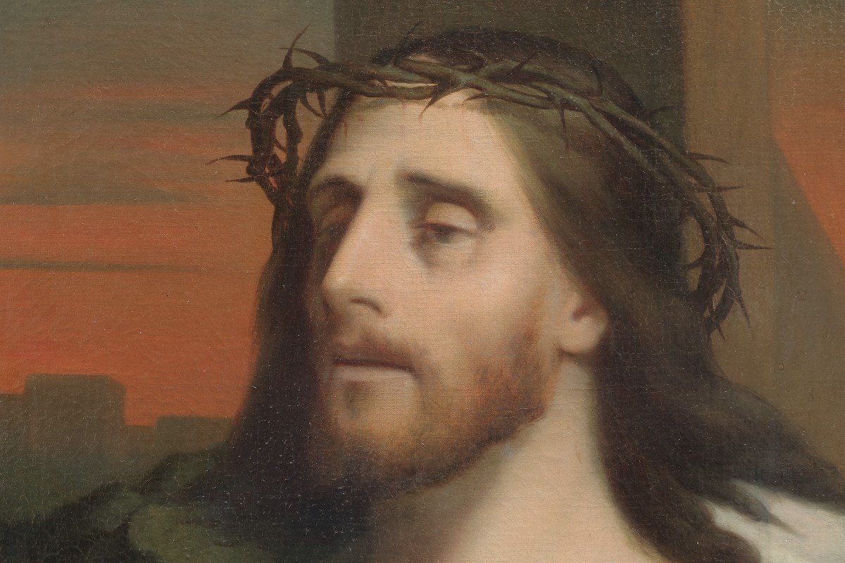 Hippolyte Isidore DUPUIS-COLSON (1820-1862) - Christ au pied de la croix-photo-1