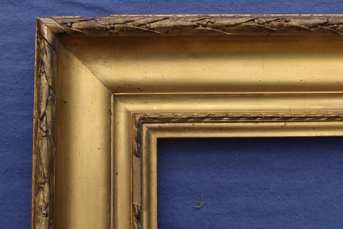 Beautiful 19th Century Golden Frame For 5f Format 35x27 Cm-photo-2