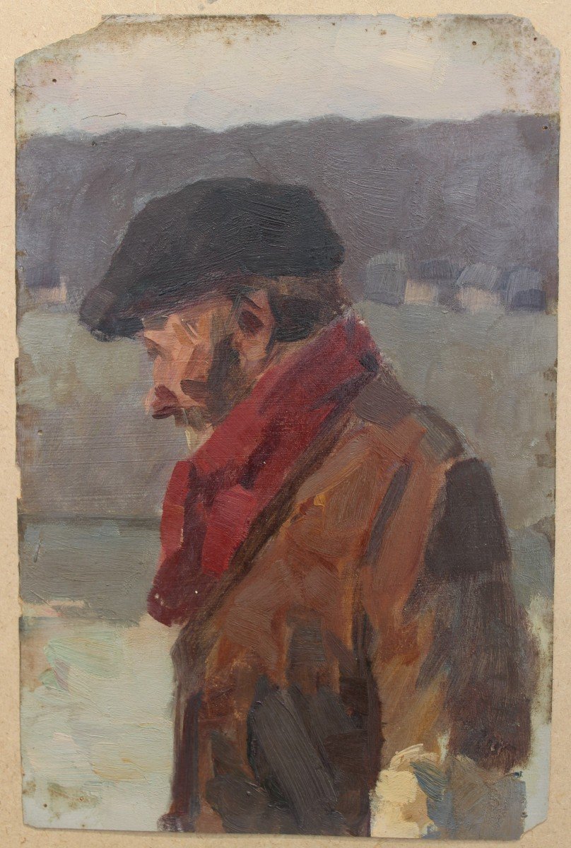  Achille GRANCHI-TAYLOR (1857-1921) . Pêcheur, étude