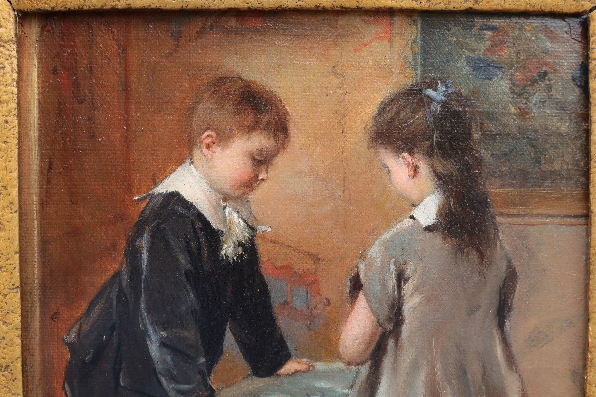 Albert Roosenboom (1845-1875) - Children Reading-photo-4