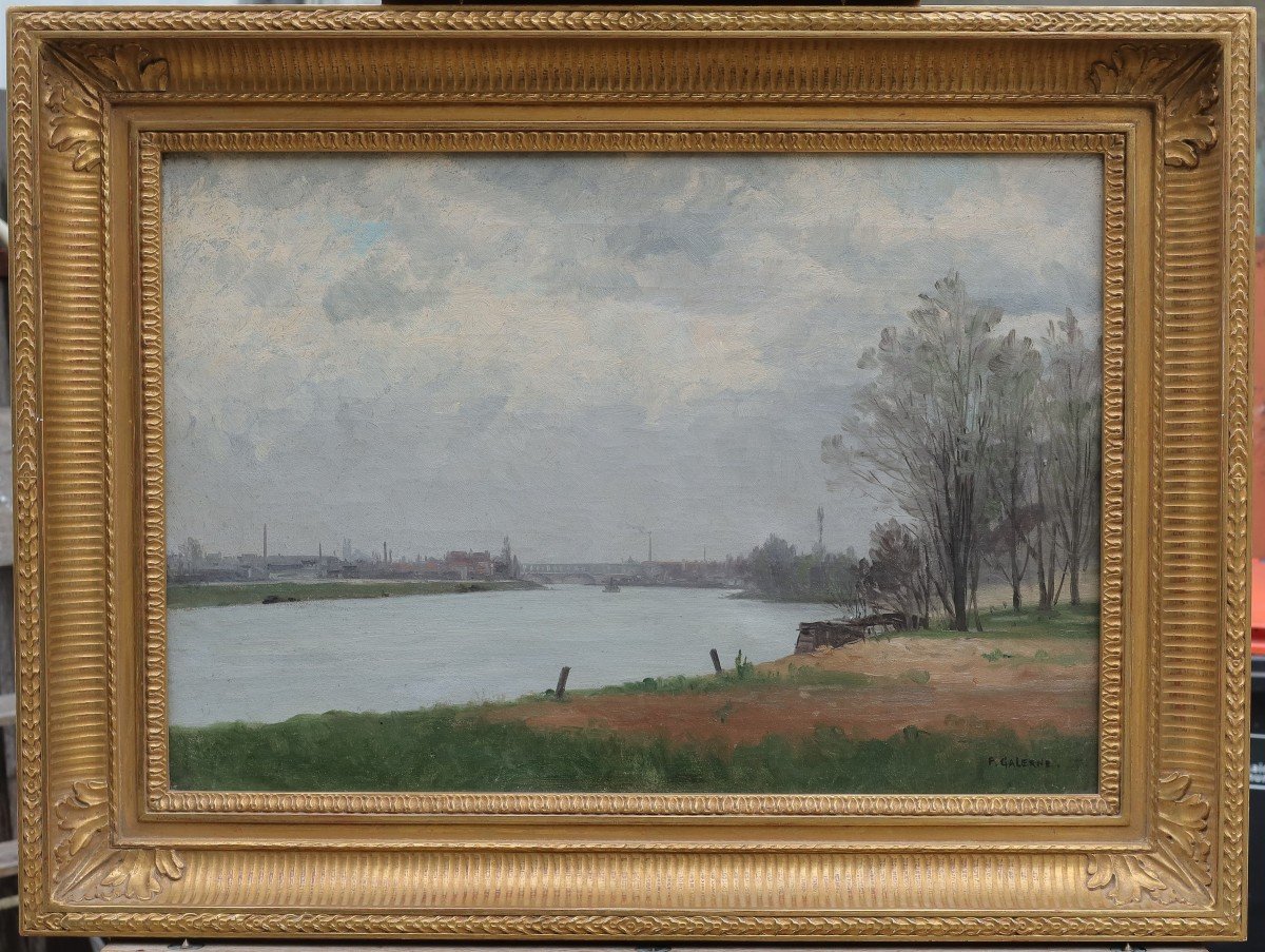 The Seine In Paris Late 19th Century - Prosper Galerne (1836-?)