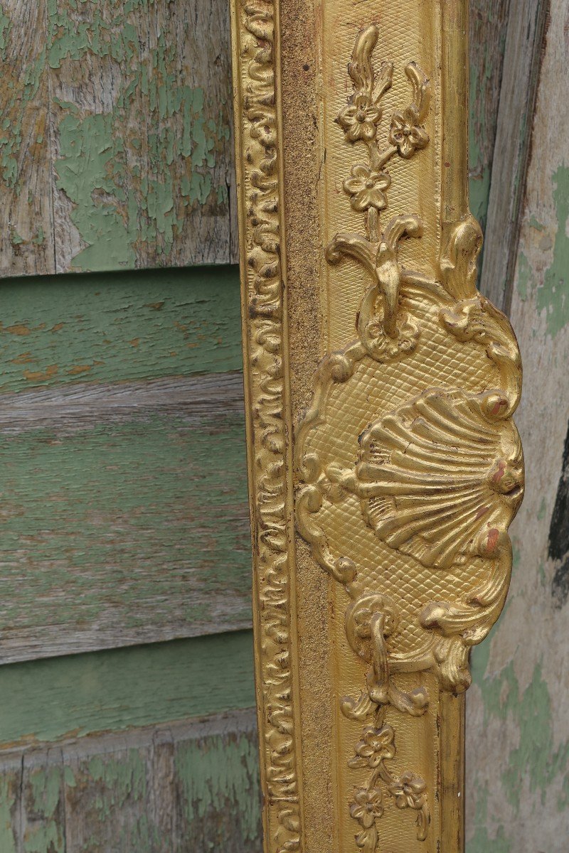 Grand cadre doré style régence XIXè-XXè vue 136,5x84,5 cm feuillure 139x87,5 cm-photo-6