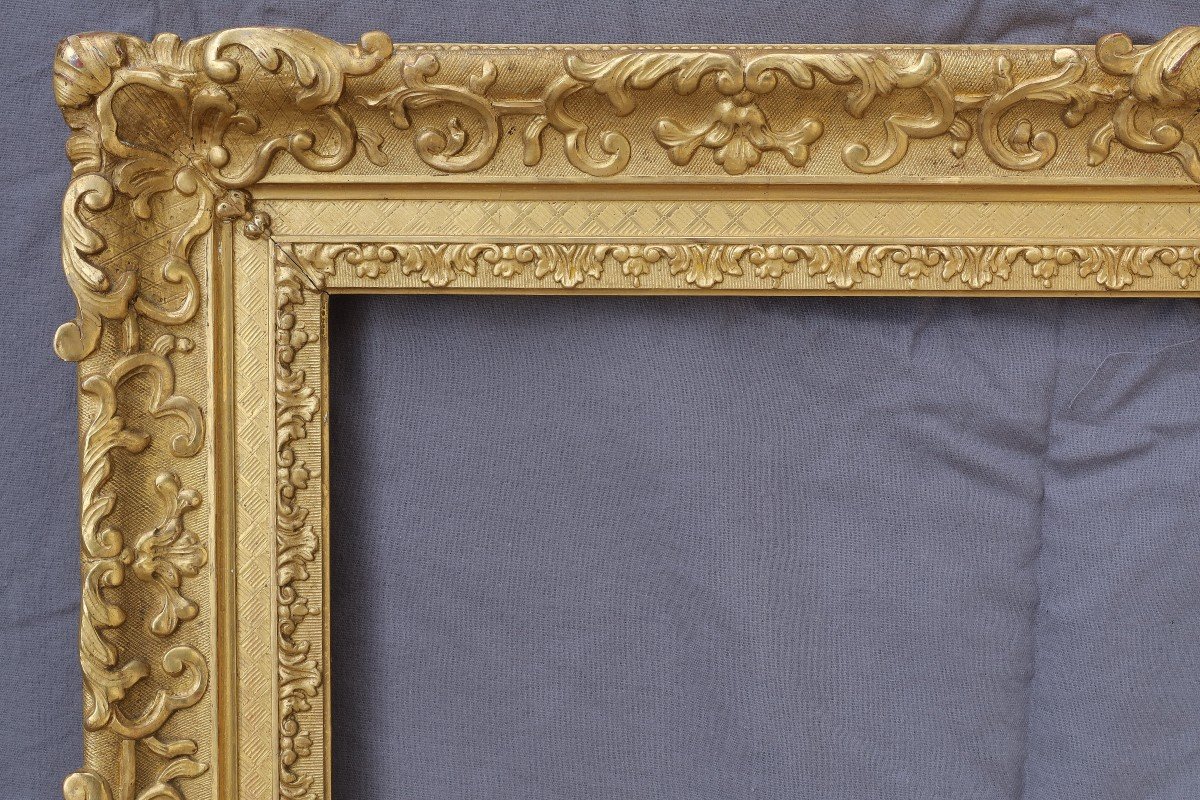Beautiful Golden Frame For 25p Format - 81x60 Cm-photo-2