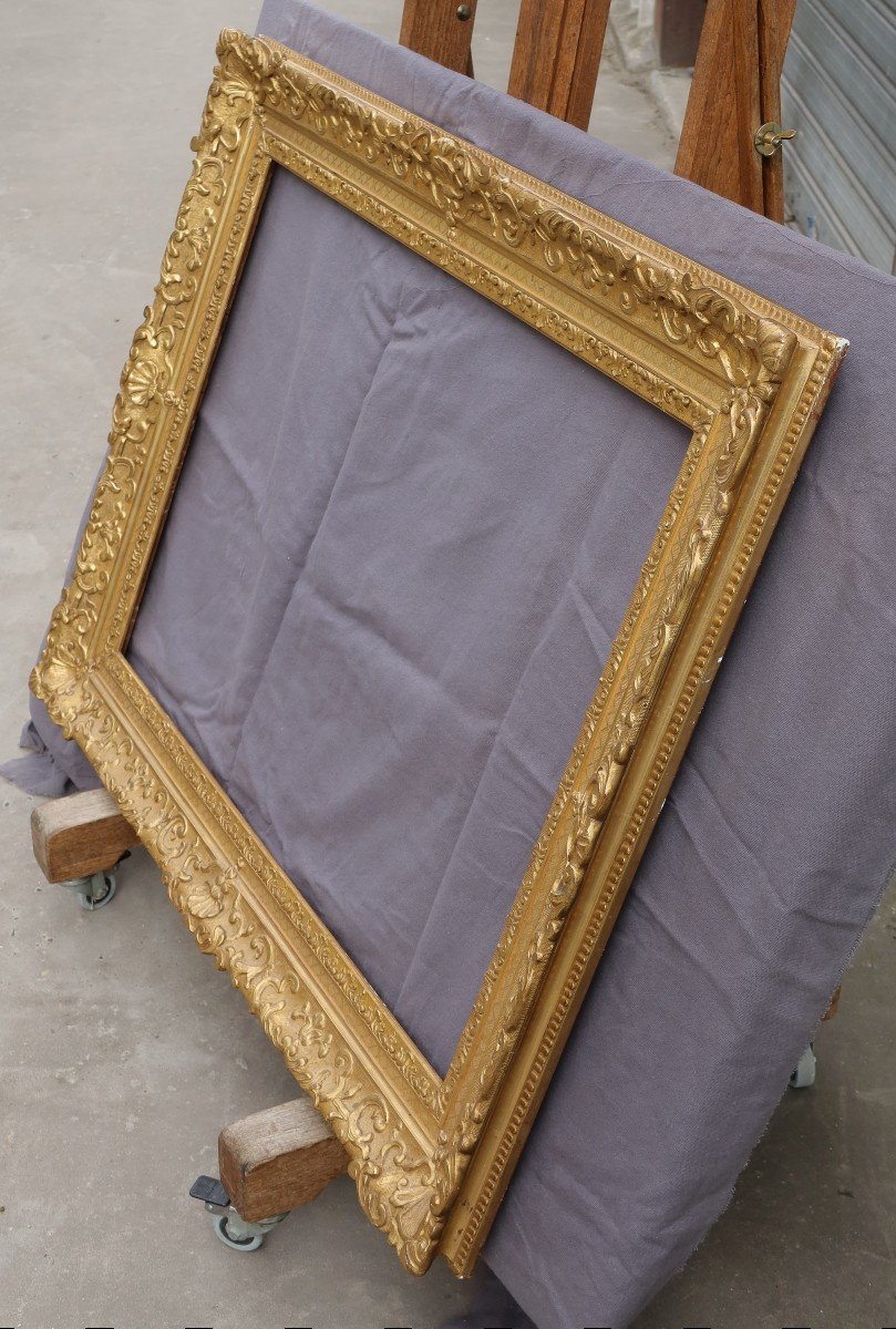 Beautiful Golden Frame For 25p Format - 81x60 Cm-photo-5